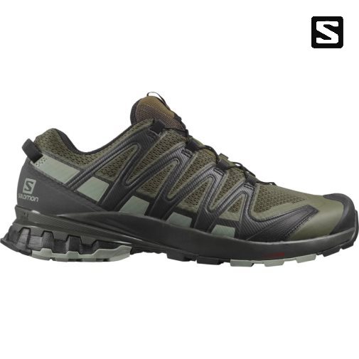 Olive Salomon Xa Pro 3d V8 Wide Men's Trail Running Shoes | IE QZ3894